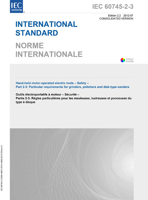Cover IEC 60745-2-3:2006+AMD1:2010+AMD2:2012 CSV (Consolidated Version)
